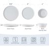 image:imageFamiware Saturn Dinnerware Sets for 4 12 Pieces Stoneware Plates and Bowls Dish Set  Chip and Scratch Resistant Microwave and Dishwasher Safe Tableware Dark GrayMultiColor Speckled 