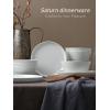 image:imageFamiware Saturn Dinnerware Sets for 4 12 Pieces Stoneware Plates and Bowls Dish Set  Chip and Scratch Resistant Microwave and Dishwasher Safe Tableware Dark GrayWhite Speckled 