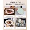 image:imageFamiware Saturn Dinnerware Sets for 4 12 Pieces Stoneware Plates and Bowls Dish Set  Chip and Scratch Resistant Microwave and Dishwasher Safe Tableware Dark GrayMulticolor