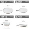 image:imageFamiware Saturn Dinnerware Sets for 4 12 Pieces Stoneware Plates and Bowls Dish Set  Chip and Scratch Resistant Microwave and Dishwasher Safe Tableware Dark GrayWhite Speckled 