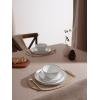 image:imageFamiware Saturn Dinnerware Sets for 4 12 Pieces Stoneware Plates and Bowls Dish Set  Chip and Scratch Resistant Microwave and Dishwasher Safe Tableware Dark GraySpeckled White