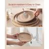 image:imageFamiware Meteor Plates and Bowls Sets for 4 12 Pieces Dinnerware Sets Microwave and Dishwasher Safe Dishes Set Blue GrayCinnamon Brown