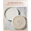 image:imageFamiware Meteor Plates and Bowls Sets for 4 12 Pieces Dinnerware Sets Microwave and Dishwasher Safe Dishes Set Blue GrayMatte Beige White