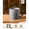 image:imagefamiware Coffee Mugs for 8 13 oz Mug Set Dringking Cup with Handle for Coffee Tea Cocoa Milk Milkyway Serise Cinnamon BrownMercuryDark Grey