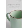 image:imagefamiware Coffee Mugs for 8 13 oz Mug Set Dringking Cup with Handle for Coffee Tea Cocoa Milk Milkyway Serise Cinnamon BrownMercuryLight Green