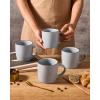 image:imagefamiware Coffee Mugs for 8 13 oz Mug Set Dringking Cup with Handle for Coffee Tea Cocoa Milk Milkyway Serise Cinnamon BrownMercuryLight Grey