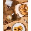 image:imagefamiware Coffee Mugs for 8 13 oz Mug Set Dringking Cup with Handle for Coffee Tea Cocoa Milk Milkyway Serise Cinnamon BrownMercuryWhite