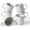 image:imagefamiware Coffee Mugs for 8 13 oz Mug Set Dringking Cup with Handle for Coffee Tea Cocoa Milk Milkyway Serise Cinnamon BrownMercuryWhite