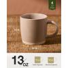 image:imagefamiware Coffee Mugs for 8 13 oz Mug Set Dringking Cup with Handle for Coffee Tea Cocoa Milk Milkyway Serise Cinnamon BrownMilkywayCinnamon Brown