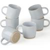 image:imagefamiware Coffee Mugs for 8 13 oz Mug Set Dringking Cup with Handle for Coffee Tea Cocoa Milk Milkyway Serise Cinnamon BrownMilkywayLigth Gray