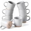 image:imagefamiware Coffee Mugs for 8 13 oz Mug Set Dringking Cup with Handle for Coffee Tea Cocoa Milk Milkyway Serise Cinnamon BrownMilkywayLigth Gray