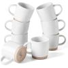 image:imagefamiware Coffee Mugs for 8 13 oz Mug Set Dringking Cup with Handle for Coffee Tea Cocoa Milk Milkyway Serise Cinnamon BrownMilkywayWhite