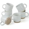 image:imagefamiware Coffee Mugs for 8 13 oz Mug Set Dringking Cup with Handle for Coffee Tea Cocoa Milk Milkyway Serise Cinnamon BrownMilkywayWhite