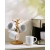 image:imagefamiware Coffee Mugs for 8 13 oz Mug Set Dringking Cup with Handle for Coffee Tea Cocoa Milk Milkyway Serise Cinnamon BrownMilkywayWhite