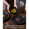 image:imageFamiware Mercury Dinnerware Sets with Mugs Service for 4 16 Pieces Plates and Bowls Sets Microwave and Dishwasher Safe Dishes Set CharcoalMatte Black