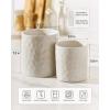 image:imagefamiware Ocean Utensil Holder 7258 Ceramic Kitchen Utensil Holder for Countertop Cooking Utensil Crocks Utensil Organizer for Spatula amp Spoon Kitchen Decor Set of 2 Matte WhiteMatte White