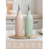 image:imagefamiware Milkyway 16oz Ceramic Olive Oil Dispenser Bottle 1 Piece Oil Dispenser for Kitchen with Stainless Steel Pourers Suitable for Storage Vinegar Soy Sauce Coffee Syrup Matte Beige WhiteLight Pink and Light Green