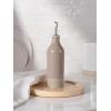 image:imagefamiware Milkyway 16oz Ceramic Olive Oil Dispenser Bottle 1 Piece Oil Dispenser for Kitchen with Stainless Steel Pourers Suitable for Storage Vinegar Soy Sauce Coffee Syrup Matte Beige WhiteCinnamon Brown