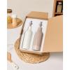 image:imagefamiware Milkyway 16oz Ceramic Olive Oil Dispenser Bottle 1 Piece Oil Dispenser for Kitchen with Stainless Steel Pourers Suitable for Storage Vinegar Soy Sauce Coffee Syrup Matte Beige WhiteMatte Beige White and Cinnamon Brown