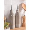 image:imagefamiware Milkyway 16oz Ceramic Olive Oil Dispenser Bottle 1 Piece Oil Dispenser for Kitchen with Stainless Steel Pourers Suitable for Storage Vinegar Soy Sauce Coffee Syrup Matte Beige WhiteCinnamon Brown