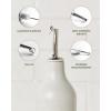 image:imagefamiware Milkyway 16oz Ceramic Olive Oil Dispenser Bottle 1 Piece Oil Dispenser for Kitchen with Stainless Steel Pourers Suitable for Storage Vinegar Soy Sauce Coffee Syrup Matte Beige WhiteMatte Beige White and Cinnamon Brown
