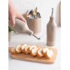 image:imagefamiware Milkyway 16oz Ceramic Olive Oil Dispenser Bottle 1 Piece Oil Dispenser for Kitchen with Stainless Steel Pourers Suitable for Storage Vinegar Soy Sauce Coffee Syrup Matte Beige WhiteCinnamon Brown