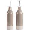 image:imagefamiware Milkyway 16oz Ceramic Olive Oil Dispenser Bottle 1 Piece Oil Dispenser for Kitchen with Stainless Steel Pourers Suitable for Storage Vinegar Soy Sauce Coffee Syrup Matte Beige WhiteCinnamon Brown