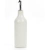 image:imagefamiware Milkyway 16oz Ceramic Olive Oil Dispenser Bottle 1 Piece Oil Dispenser for Kitchen with Stainless Steel Pourers Suitable for Storage Vinegar Soy Sauce Coffee Syrup Matte Beige WhiteMatte Beige White