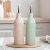 image:imagefamiware Milkyway 16oz Ceramic Olive Oil Dispenser Bottle 1 Piece Oil Dispenser for Kitchen with Stainless Steel Pourers Suitable for Storage Vinegar Soy Sauce Coffee Syrup Matte Beige WhiteLight Pink and Light Green