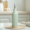 image:imagefamiware Milkyway 16oz Ceramic Olive Oil Dispenser Bottle 1 Piece Oil Dispenser for Kitchen with Stainless Steel Pourers Suitable for Storage Vinegar Soy Sauce Coffee Syrup Matte Beige WhiteLight Green