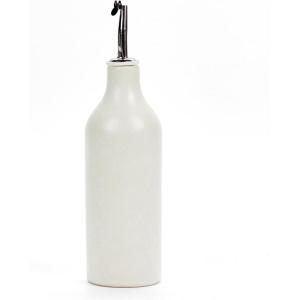image:imagefamiware Milkyway 16oz Ceramic Olive Oil Dispenser Bottle 1 Piece Oil Dispenser for Kitchen with Stainless Steel Pourers Suitable for Storage Vinegar Soy Sauce Coffee Syrup Matte Beige WhiteMatte Beige White