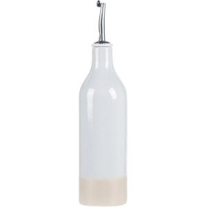 image:imagefamiware Milkyway 16oz Ceramic Olive Oil Dispenser Bottle 1 Piece Oil Dispenser for Kitchen with Stainless Steel Pourers Suitable for Storage Vinegar Soy Sauce Coffee Syrup Matte Beige WhiteLight Gray