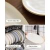 image:imagefamiware Serving Platter Oval 1559143129inch Serving Dishes for Entertaining Serving Bowls Dishwasher Safe Stoneware Serving Trays for Party Food Turkey Reactive Glaze Matte Dark CharcoalVanilla White
