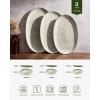 image:imagefamiware Serving Platter Oval 1559143129inch Serving Dishes for Entertaining Serving Bowls Dishwasher Safe Stoneware Serving Trays for Party Food Turkey Reactive Glaze Matte Dark CharcoalLight khaki