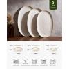 image:imagefamiware Serving Platter Oval 1559143129inch Serving Dishes for Entertaining Serving Bowls Dishwasher Safe Stoneware Serving Trays for Party Food Turkey Reactive Glaze Matte Dark CharcoalMatte White