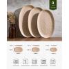 image:imagefamiware Serving Platter Oval 1559143129inch Serving Dishes for Entertaining Serving Bowls Dishwasher Safe Stoneware Serving Trays for Party Food Turkey Reactive Glaze Matte Dark CharcoalCinnamon Brown