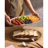 image:imagefamiware Serving Platter Oval 1559143129inch Serving Dishes for Entertaining Serving Bowls Dishwasher Safe Stoneware Serving Trays for Party Food Turkey Reactive Glaze Matte Dark CharcoalCinnamon Brown