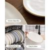 image:imagefamiware Serving Platter Oval 1559143129inch Serving Dishes for Entertaining Serving Bowls Dishwasher Safe Stoneware Serving Trays for Party Food Turkey Reactive Glaze Matte Dark CharcoalMatte White