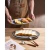 image:imagefamiware Serving Platter Oval 1559143129inch Serving Dishes for Entertaining Serving Bowls Dishwasher Safe Stoneware Serving Trays for Party Food Turkey Reactive Glaze Matte Dark CharcoalDark Gray