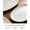 image:imagefamiware Serving Platter Oval 1559143129inch Serving Dishes for Entertaining Serving Bowls Dishwasher Safe Stoneware Serving Trays for Party Food Turkey Reactive Glaze Matte Dark CharcoalVanilla White