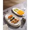 image:imagefamiware Serving Platter Oval 1559143129inch Serving Dishes for Entertaining Serving Bowls Dishwasher Safe Stoneware Serving Trays for Party Food Turkey Reactive Glaze Matte Dark CharcoalMatte White