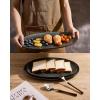 image:imagefamiware Serving Platter Oval 1559143129inch Serving Dishes for Entertaining Serving Bowls Dishwasher Safe Stoneware Serving Trays for Party Food Turkey Reactive Glaze Matte Dark CharcoalDeep Forest