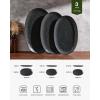 image:imagefamiware Serving Platter Oval 1559143129inch Serving Dishes for Entertaining Serving Bowls Dishwasher Safe Stoneware Serving Trays for Party Food Turkey Reactive Glaze Matte Dark CharcoalMatte Dark Charcoal