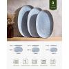 image:imagefamiware Serving Platter Oval 1559143129inch Serving Dishes for Entertaining Serving Bowls Dishwasher Safe Stoneware Serving Trays for Party Food Turkey Reactive Glaze Matte Dark CharcoalBlue