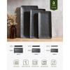 image:imagefamiware Serving Platter Rectangular 1567141126inch Serving Dishes for Entertaining Dishwasher Safe Stoneware Serving Trays for Party Food Turkey Snack Cheese Reactive Glaze Light KhakiMatte Dark Charcoal