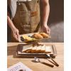 image:imagefamiware Serving Platter Rectangular 1567141126inch Serving Dishes for Entertaining Dishwasher Safe Stoneware Serving Trays for Party Food Turkey Snack Cheese Reactive Glaze Light KhakiCinnamon Brown