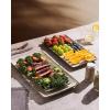 image:imagefamiware Serving Platter Rectangular 1567141126inch Serving Dishes for Entertaining Dishwasher Safe Stoneware Serving Trays for Party Food Turkey Snack Cheese Reactive Glaze Light KhakiLight Khaki