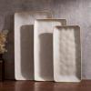 image:imagefamiware Serving Platter Rectangular 1567141126inch Serving Dishes for Entertaining Dishwasher Safe Stoneware Serving Trays for Party Food Turkey Snack Cheese Reactive Glaze Light KhakiCappuccino White