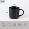 image:imagefamiware Coffee Mugs Set of 6 Meteor 13 oz Ceramic Mug Cup Set with Handle for Coffee Tea Cappuccino Latte Milk Creamy WhiteMercuryBlack