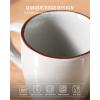image:imagefamiware Coffee Mugs Set of 6 Meteor 13 oz Ceramic Mug Cup Set with Handle for Coffee Tea Cappuccino Latte Milk Creamy WhiteMercuryWhite